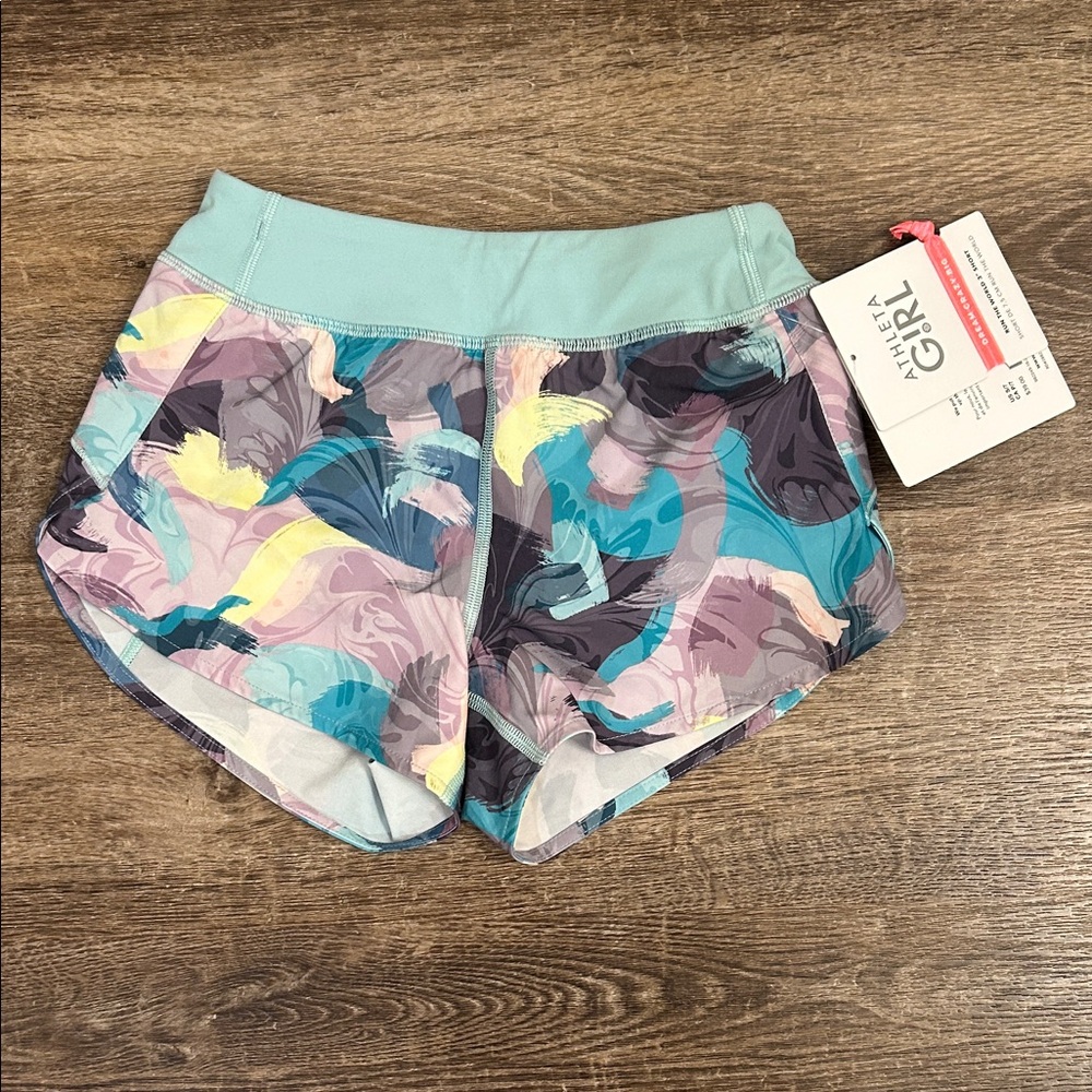 Athleta Pastel Patterned Athletic Shorts